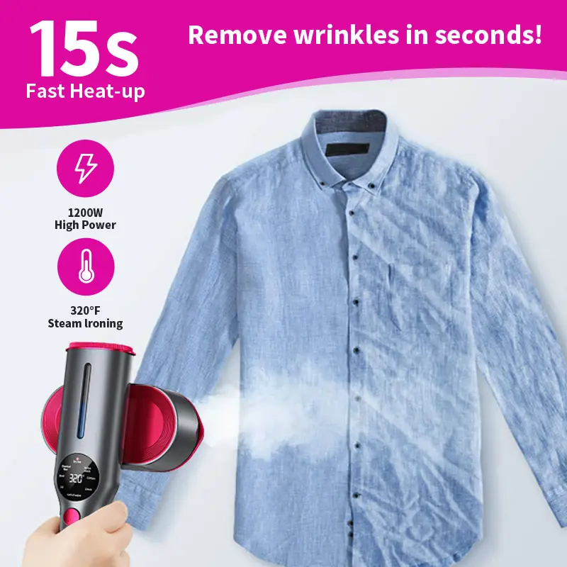 2-in-1 Handheld Garment Steamer & Travel Iron image 3