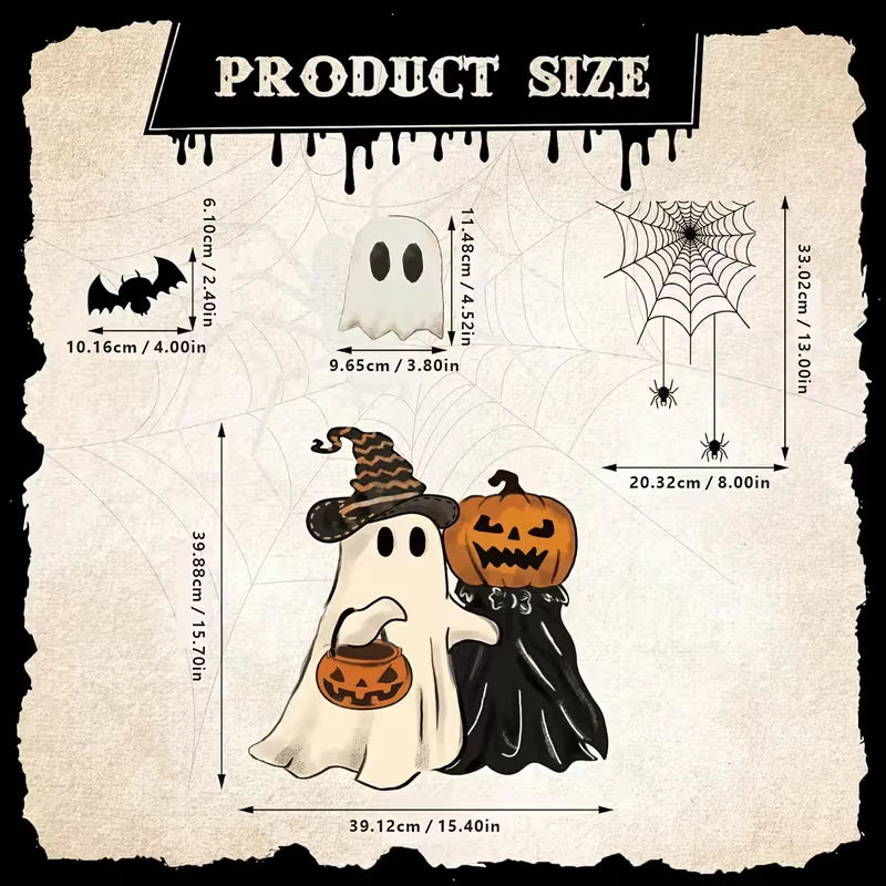 Happy Halloween Garage Door Magnet Set – Ghosts, Pumpkins, Bats & Spider Webs image 3