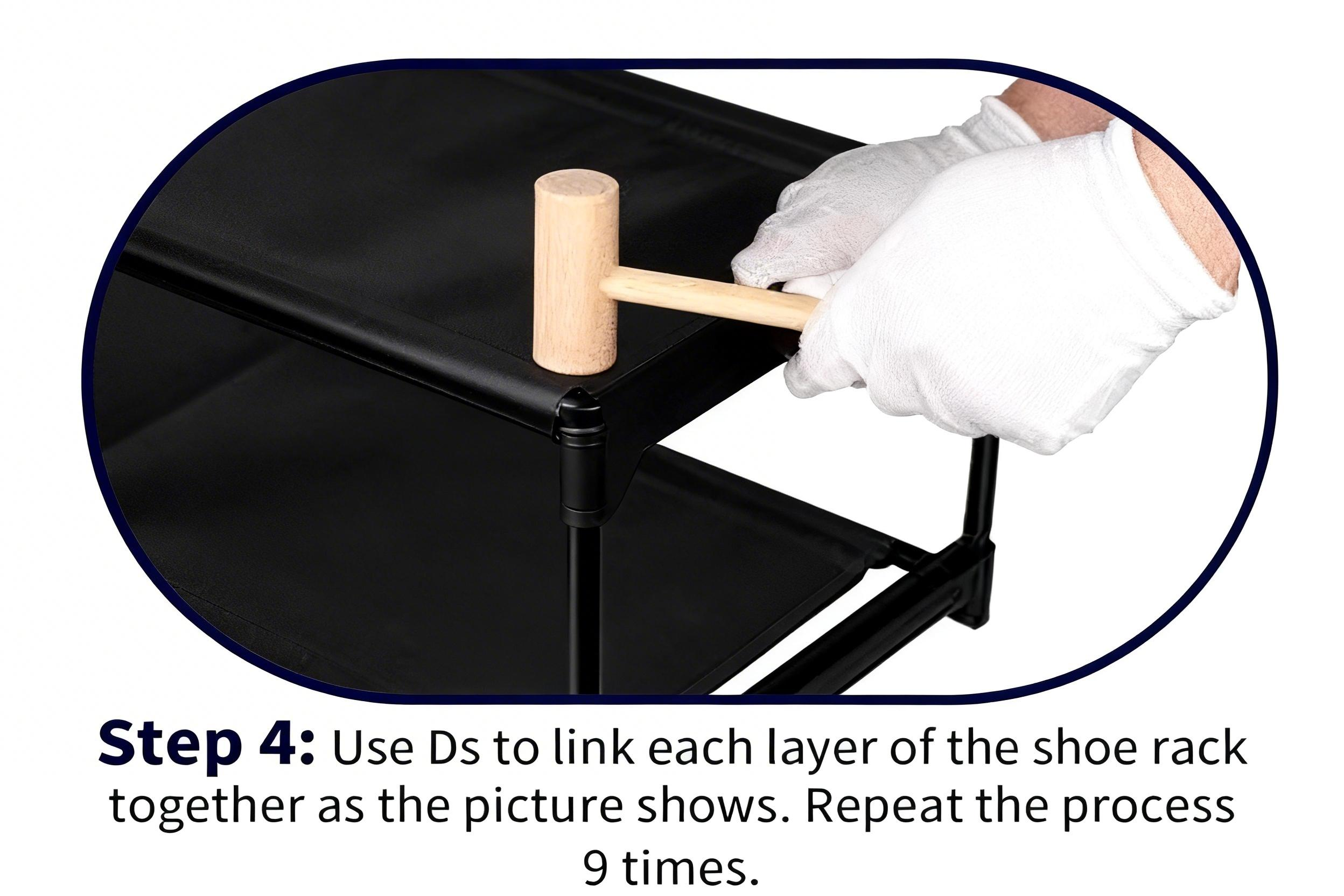 10-Tier Wide Shoe Rack with Side Handles image 8