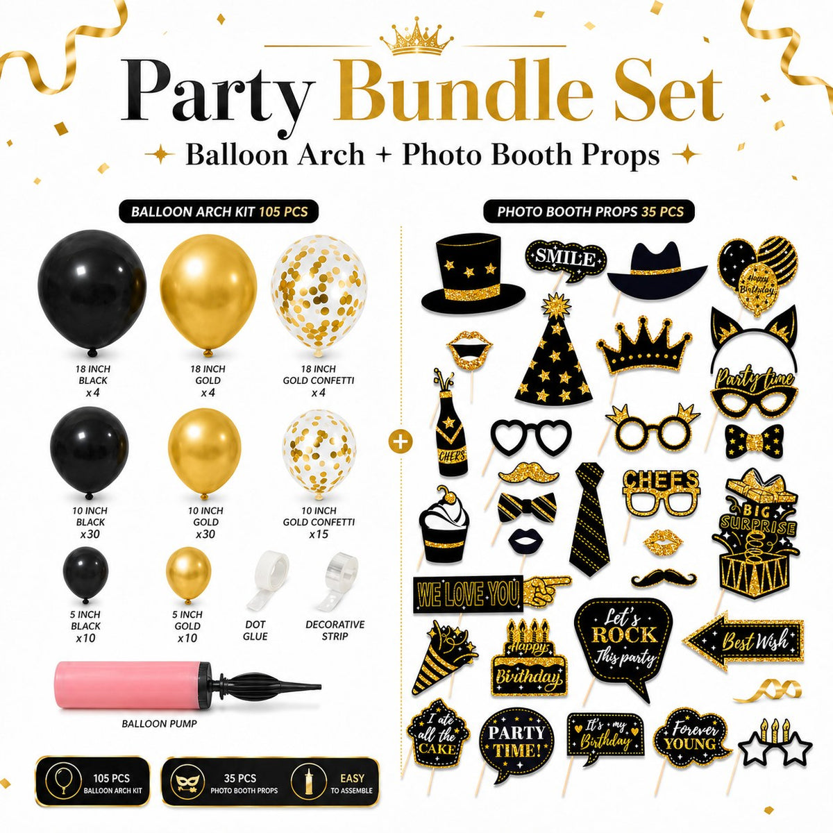 Golden Anniversary Balloon Kit