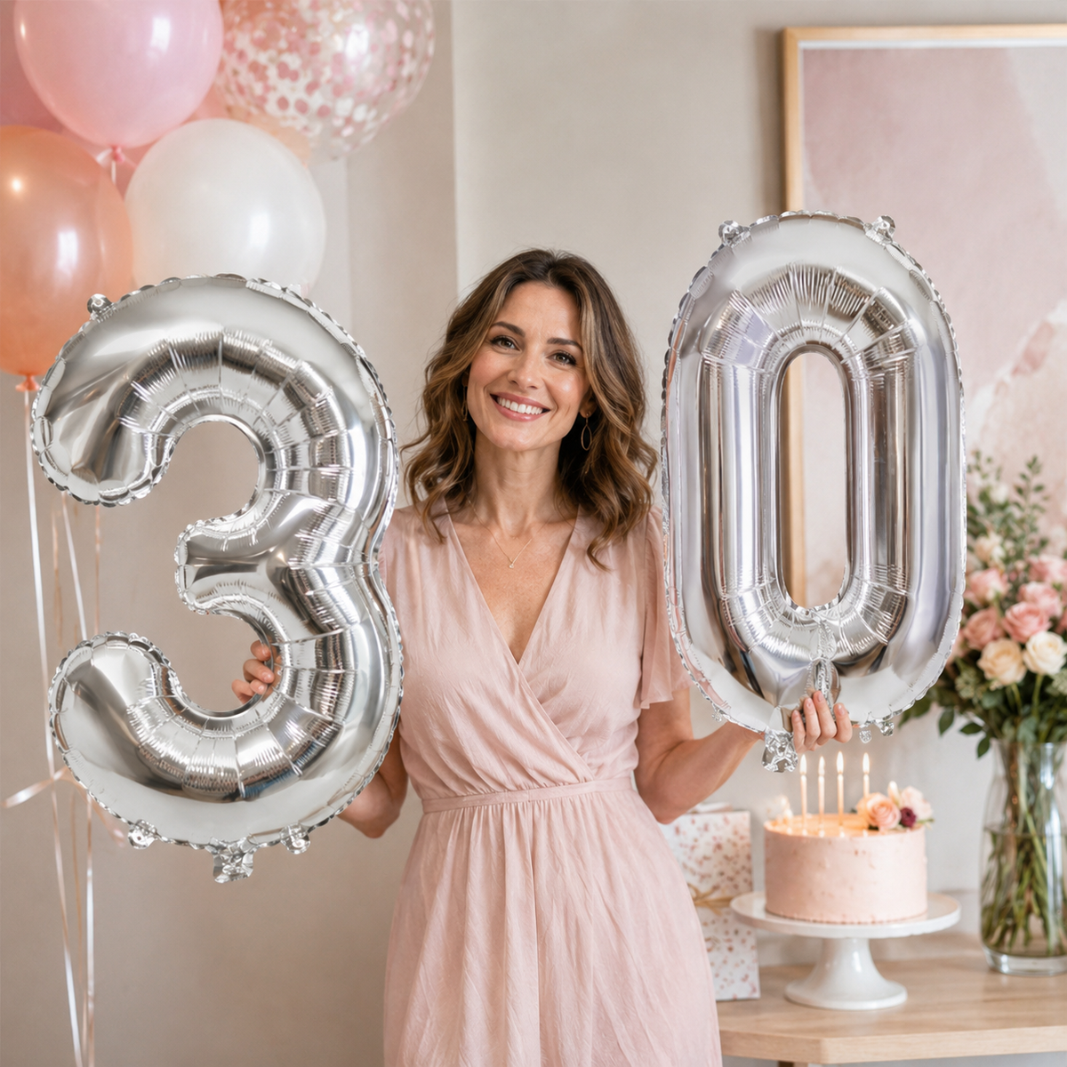 Silver Number Foil Balloon image 4