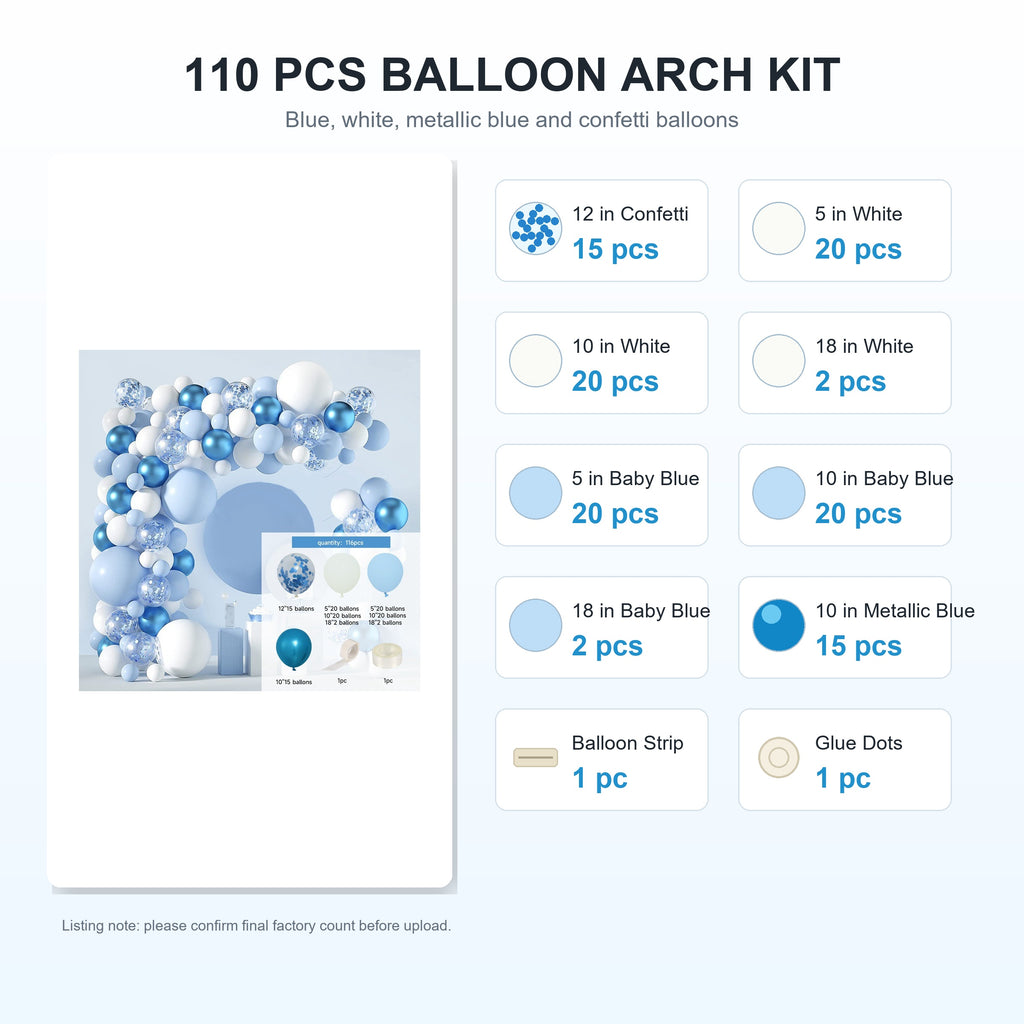 Baby Shower Balloon Garland Kit image 2