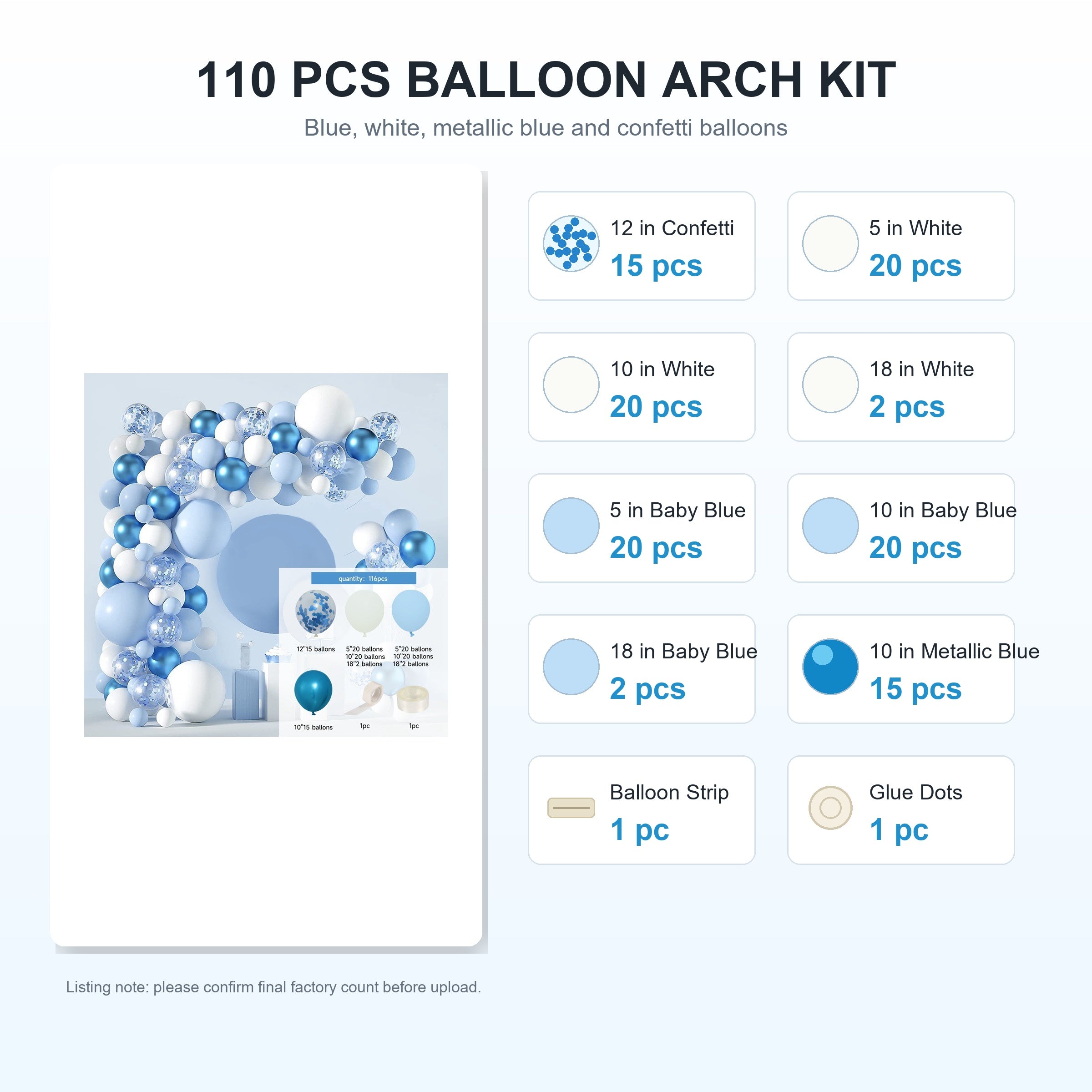 Baby Shower Balloon Garland Kit image 2