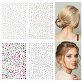 4 Sheets Face Gems & Rhinestone Stickers Set