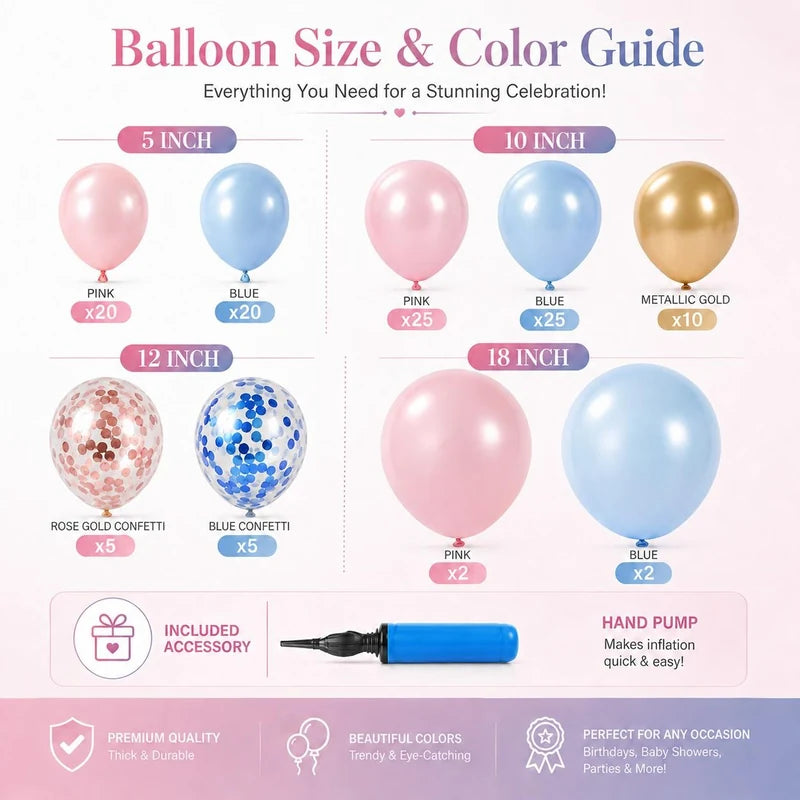 Pink, Blue & Gold Butterfly Balloon Arch Kit image 11
