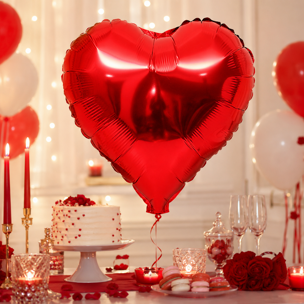 Metallic Heart Foil Balloons image 10